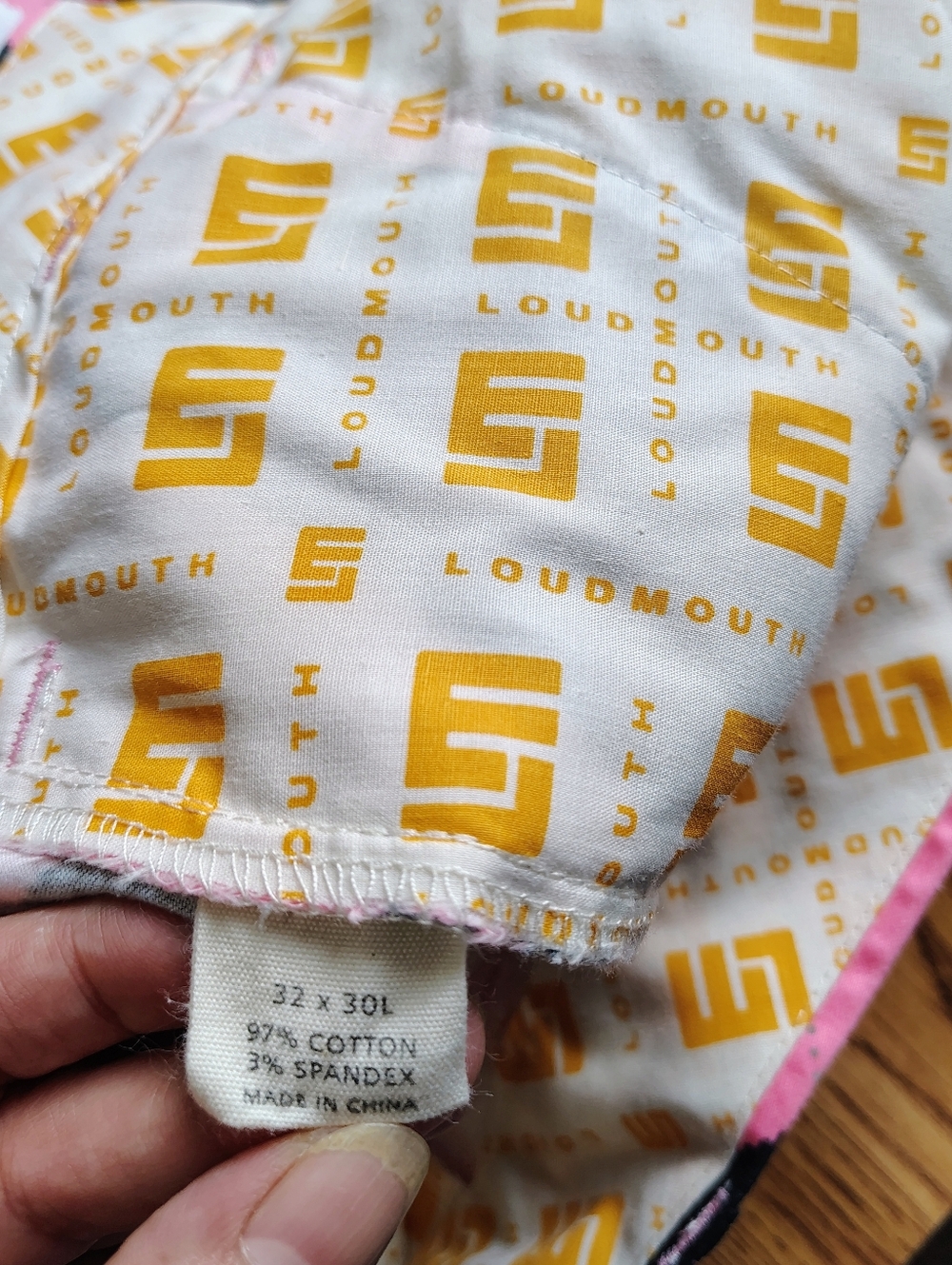 Loudmouth Golf Pants Men's Pink Black Argyle size 32/30. - Picture 8 of 14